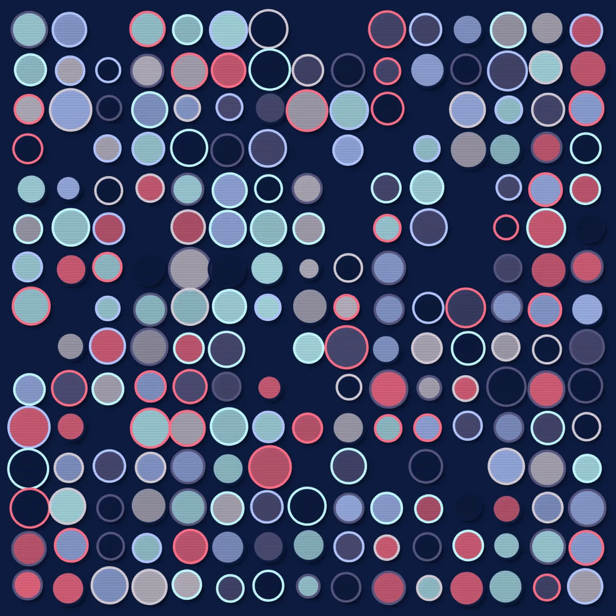 Cyber Circles Grid #1 by moonshot104